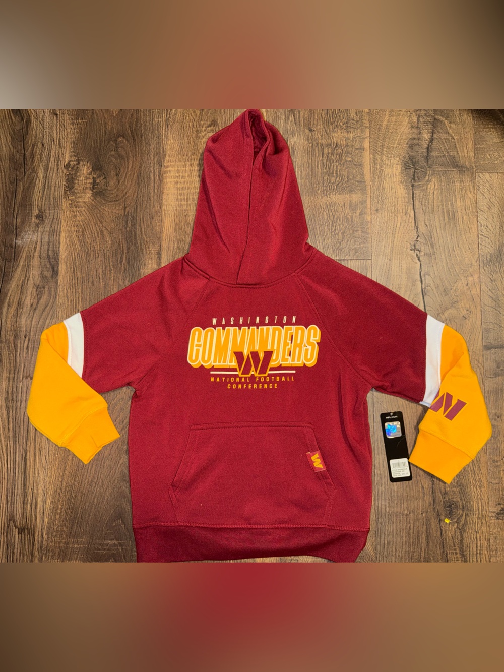 NFL Washington Commanders Maroon & Gold Hooded Sweatshirt